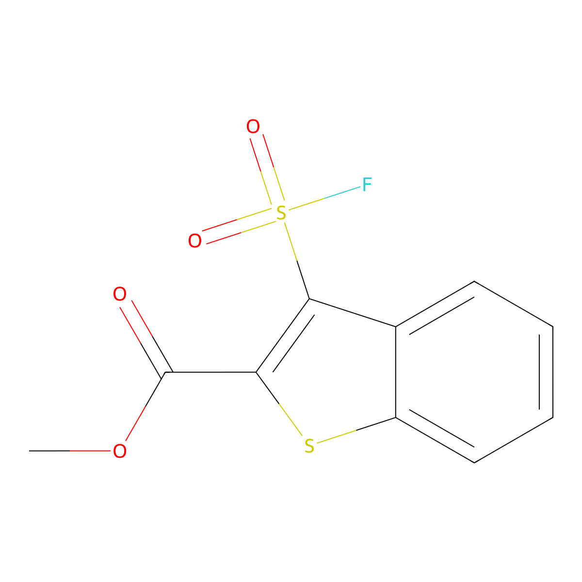 Methyl 3-(fluorosulfonyl)-1-benzothiophene-2-carboxylate molecular structure, CAS 2138254-27-8