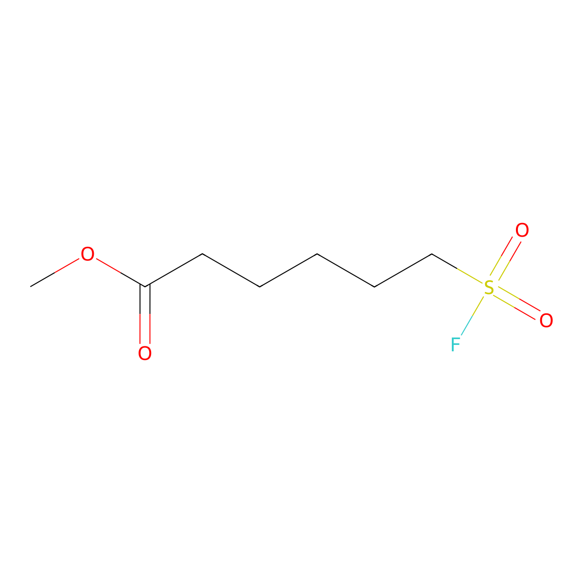Methyl 6-fluorosulfonylhexanoate molecular structure, CAS 2138254-31-4