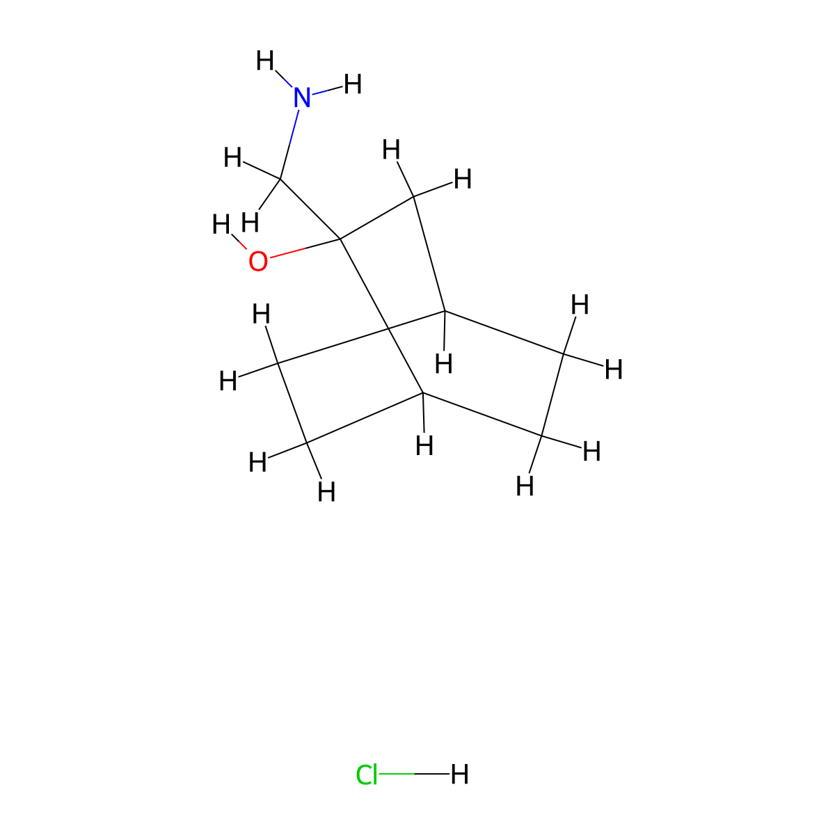 2-(Aminomethyl)bicyclo[2.2.2]octan-2-ol hydrochloride molecular structure, CAS 2138254-74-5