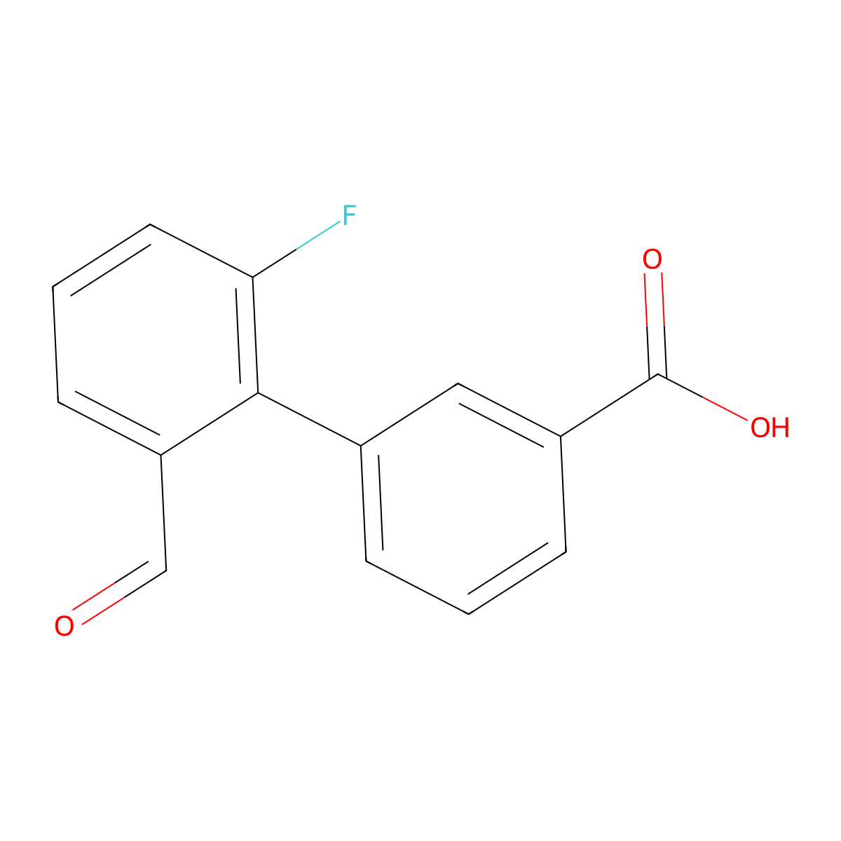 3-(2-Fluoro-6-formylphenyl)benzoic acid molecular structure, CAS 2138255-53-3
