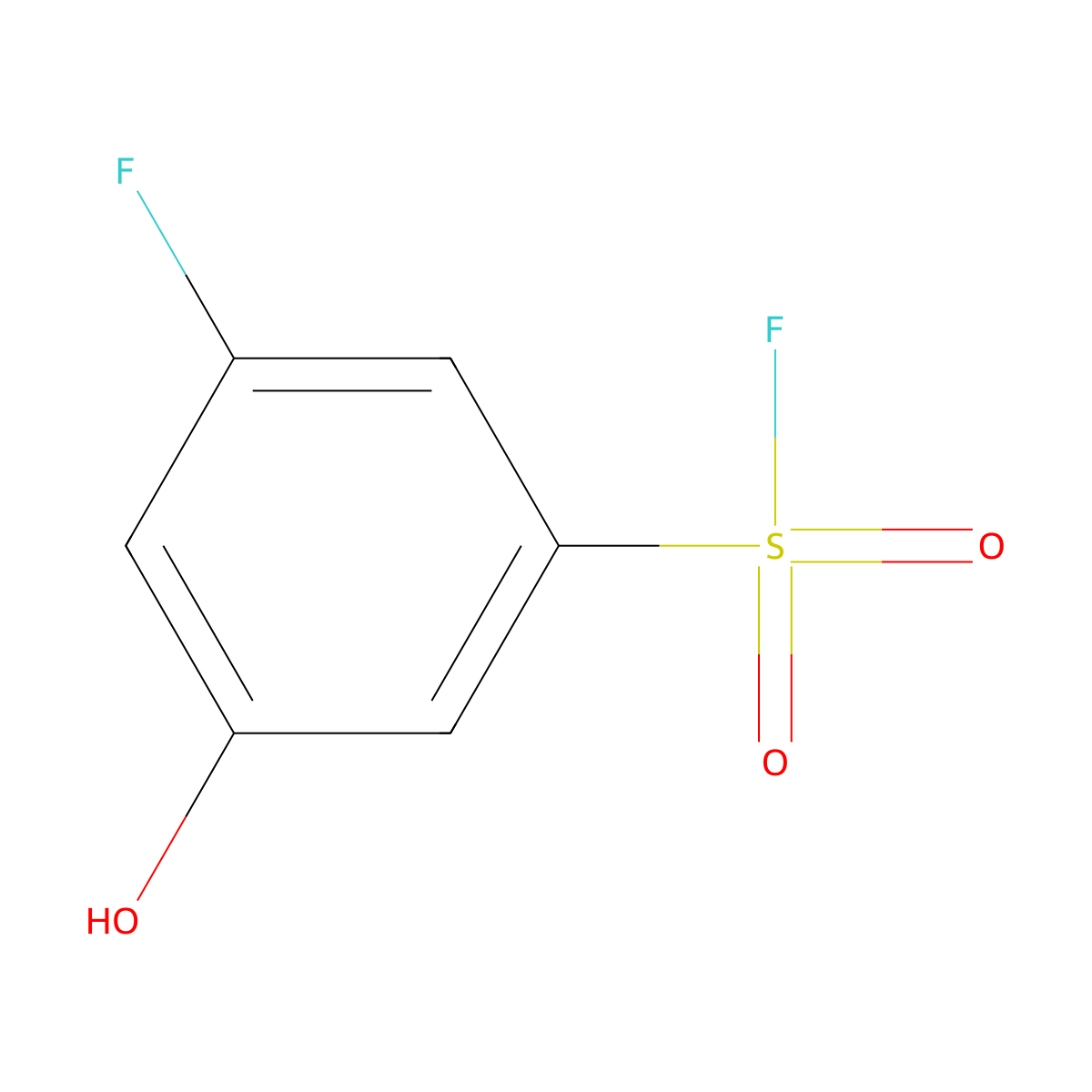 3-Fluoro-5-hydroxybenzene-1-sulfonyl fluoride molecular structure, CAS 2138256-08-1