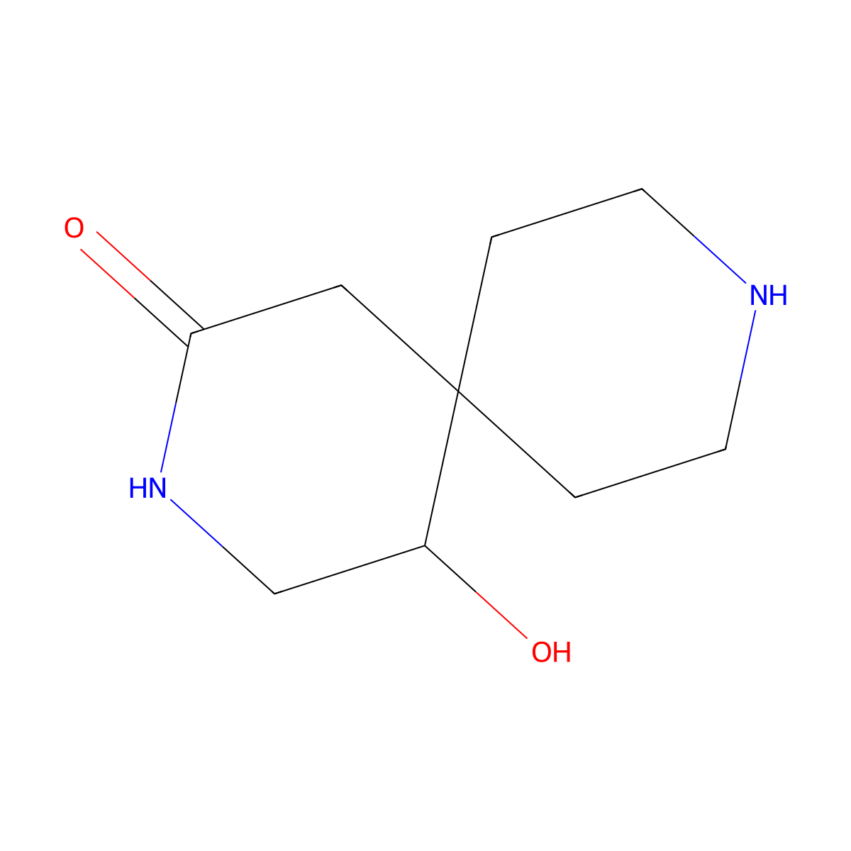 5-Hydroxy-3,9-diazaspiro[5.5]undecan-2-one molecular structure, CAS 2138256-10-5