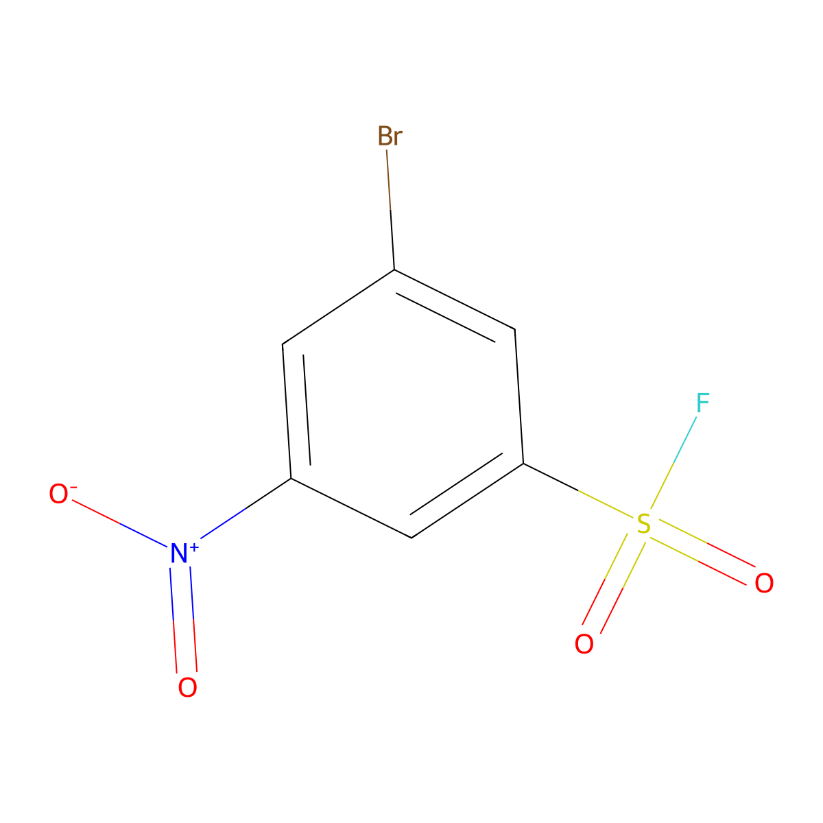 3-Bromo-5-nitrobenzenesulfonyl fluoride molecular structure, CAS 2138256-36-5
