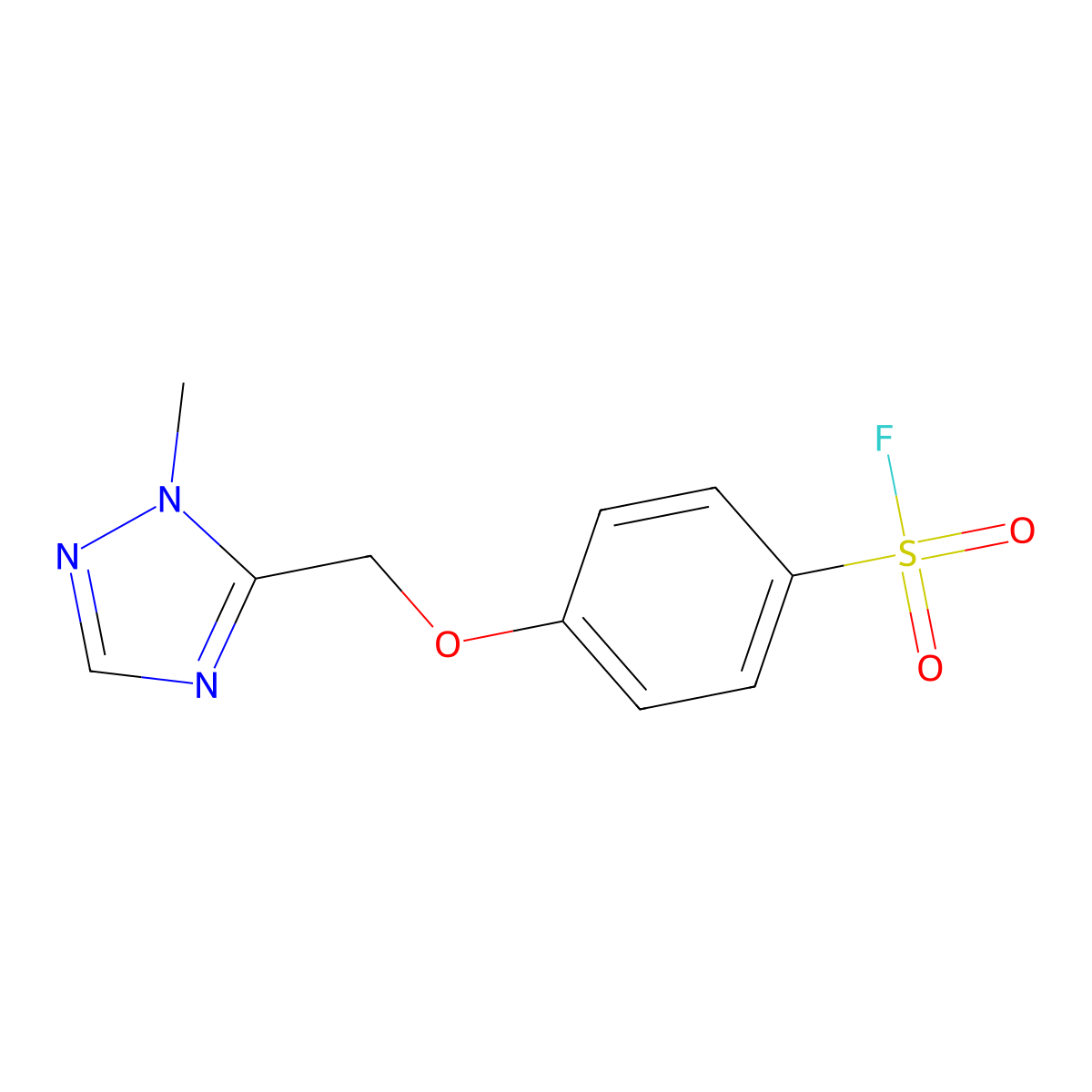 4-[(1-methyl-1H-1,2,4-triazol-5-yl)methoxy]benzene-1-sulfonyl fluoride molecular structure, CAS 2138256-42-3