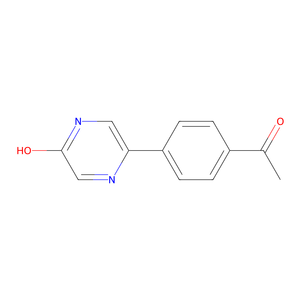1-[4-(5-Hydroxypyrazin-2-yl)phenyl]ethan-1-one molecular structure, CAS 2138257-67-5