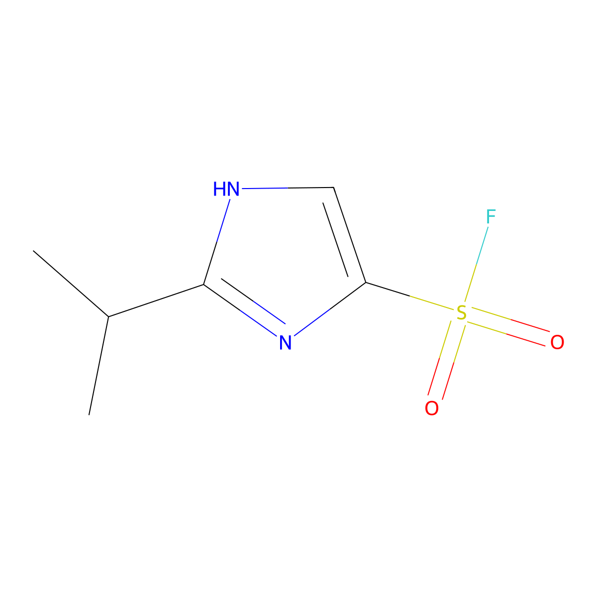 2-(propan-2-yl)-1H-imidazole-4-sulfonyl fluoride molecular structure, CAS 2138258-45-2