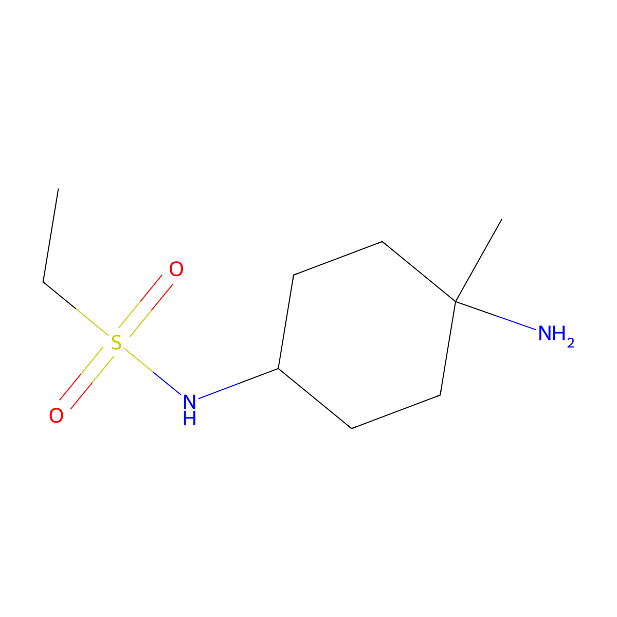 N-(4-amino-4-methylcyclohexyl)ethane-1-sulfonamide molecular structure, CAS 2138258-47-4