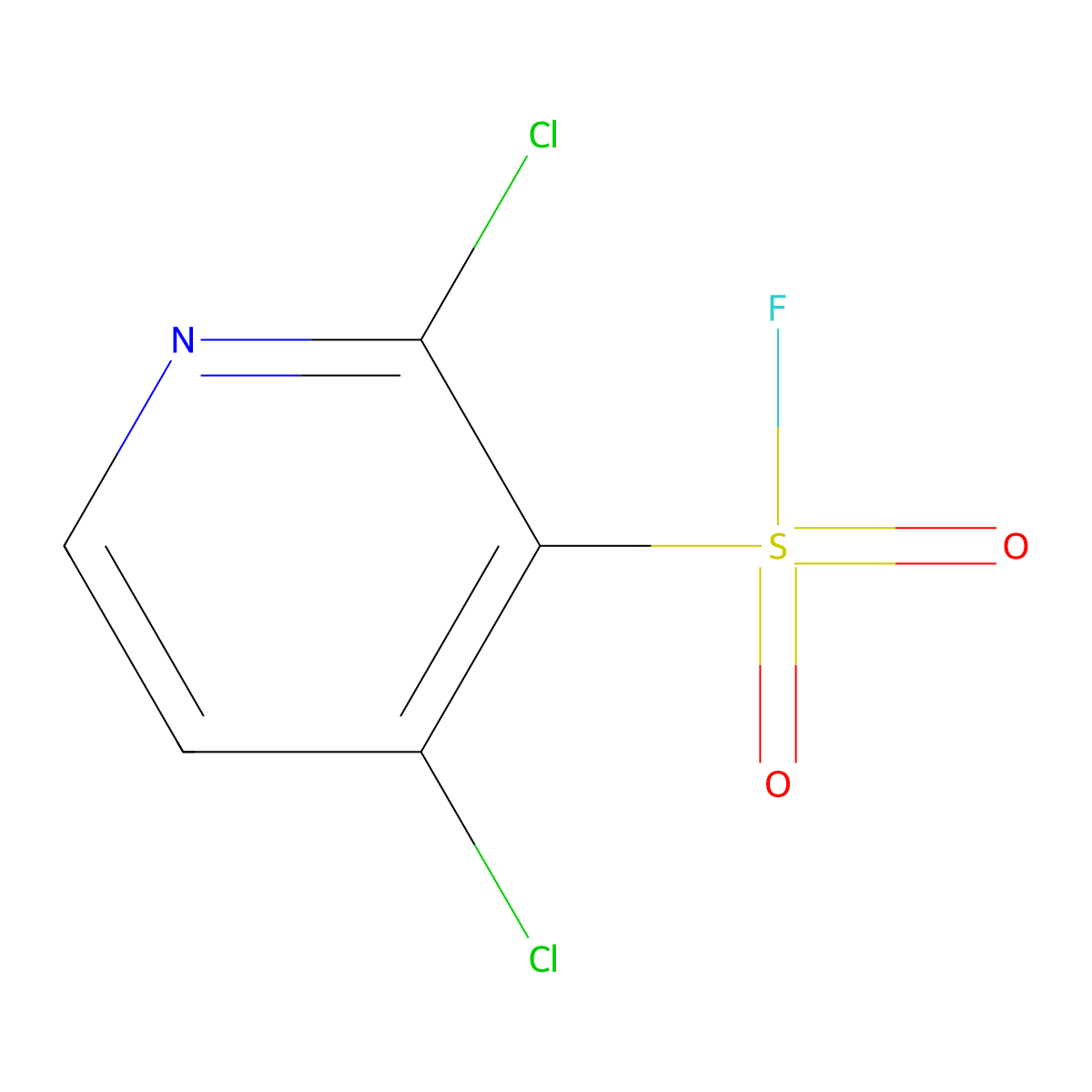 2,4-Dichloropyridine-3-sulfonyl fluoride molecular structure, CAS 2138258-55-4