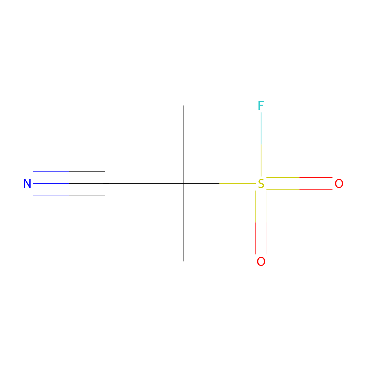 1-Cyano-1-methylethane-1-sulfonyl fluoride molecular structure, CAS 2138258-71-4