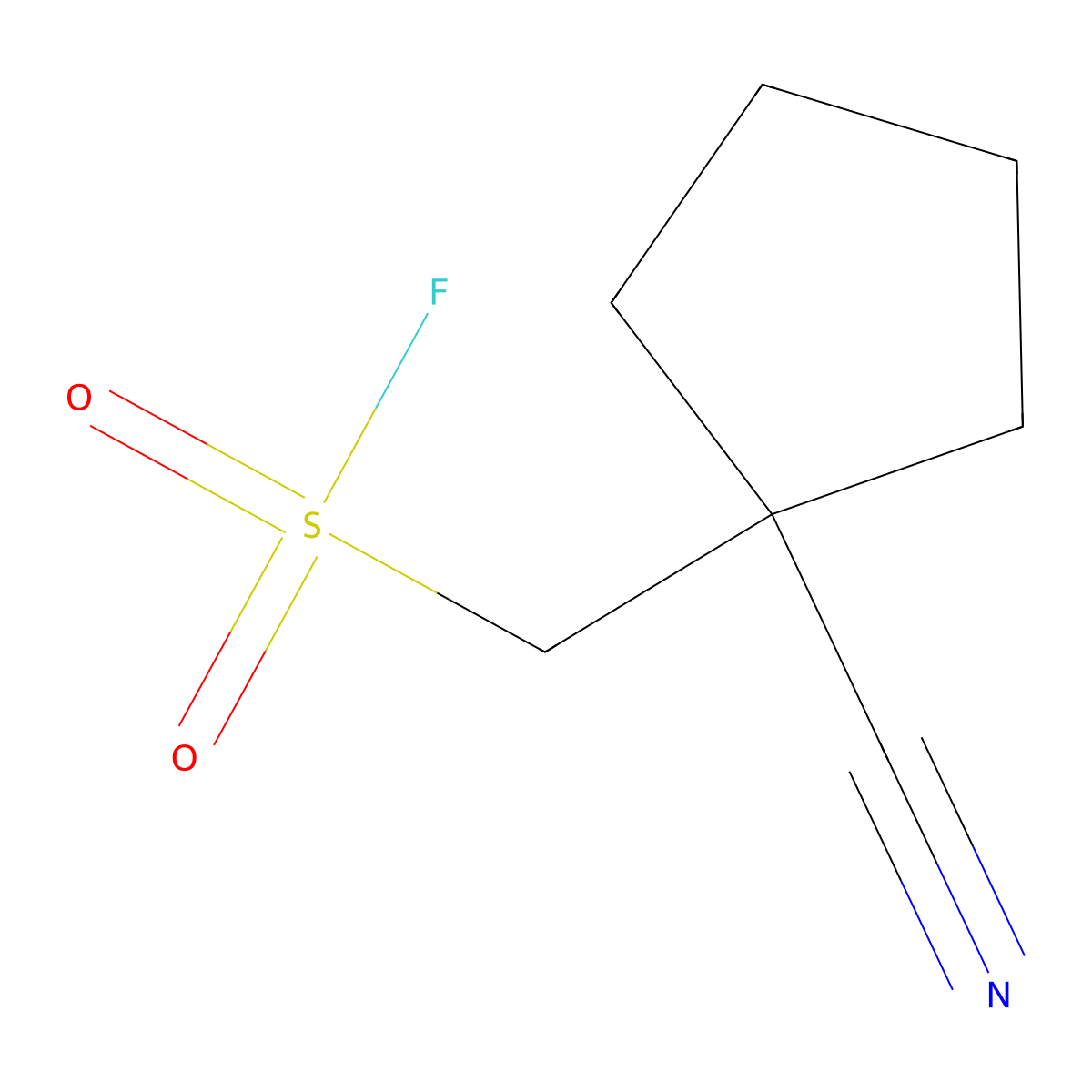 (1-Cyanocyclopentyl)methanesulfonyl fluoride molecular structure, CAS 2138259-07-9