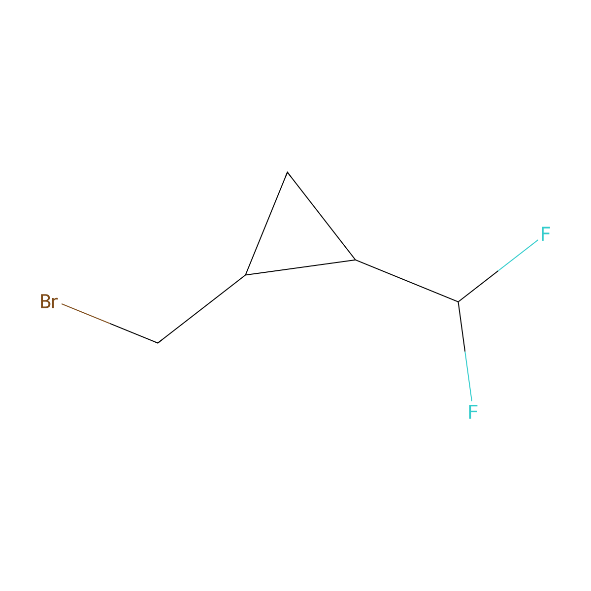 1-(Bromomethyl)-2-(difluoromethyl)cyclopropane molecular structure, CAS 2138259-14-8