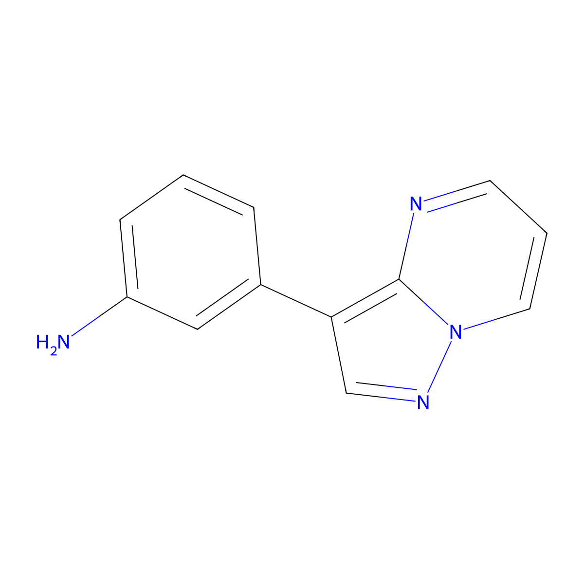 3-{Pyrazolo[1,5-a]pyrimidin-3-yl}aniline molecular structure, CAS 2138260-66-7