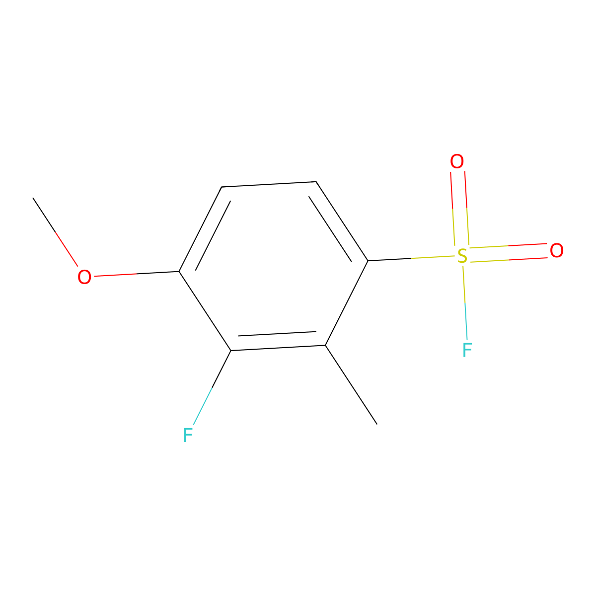 3-Fluoro-4-methoxy-2-methylbenzene-1-sulfonyl fluoride molecular structure, CAS 2138261-67-1
