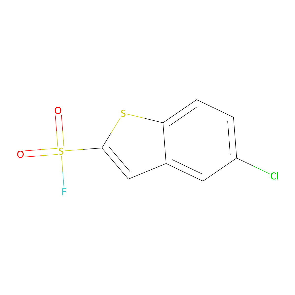 5-Chloro-1-benzothiophene-2-sulfonyl fluoride molecular structure, CAS 2138262-43-6