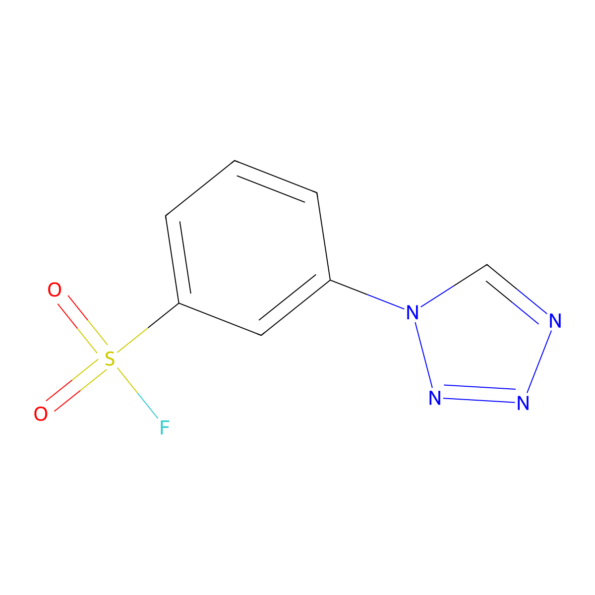 3-(1H-1,2,3,4-tetrazol-1-yl)benzene-1-sulfonyl fluoride molecular structure, CAS 2138262-47-0