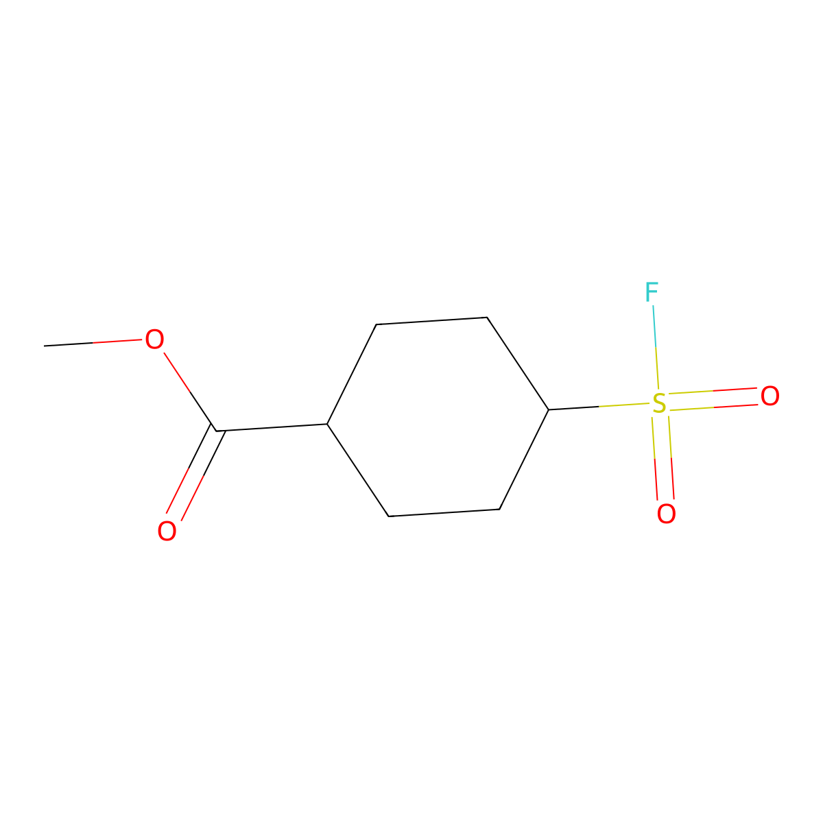 Methyl 4-(fluorosulfonyl)cyclohexane-1-carboxylate molecular structure, CAS 2138262-67-4