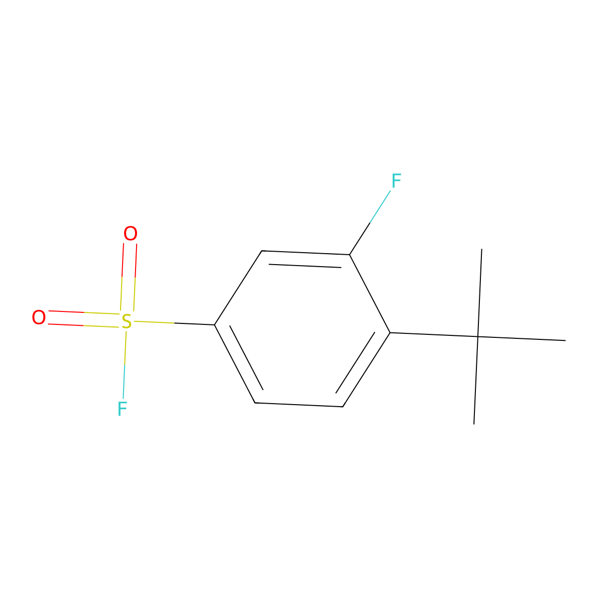4-Tert-butyl-3-fluorobenzene-1-sulfonyl fluoride molecular structure, CAS 2138262-69-6
