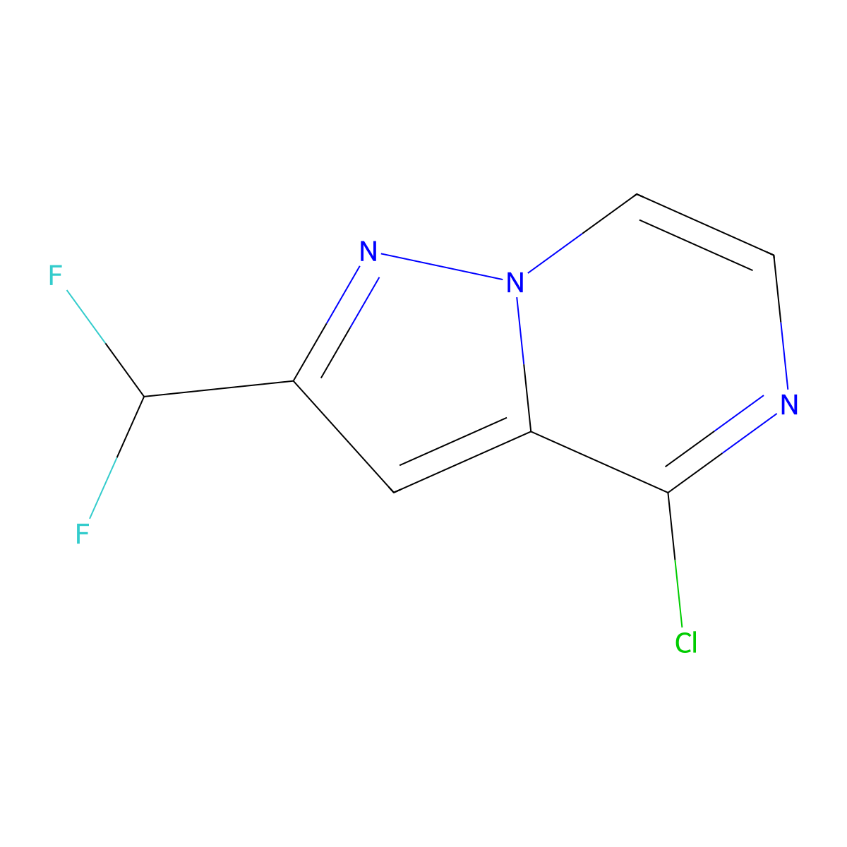 4-Chloro-2-(difluoromethyl)pyrazolo[1,5-a]pyrazine molecular structure, CAS 2138262-83-4