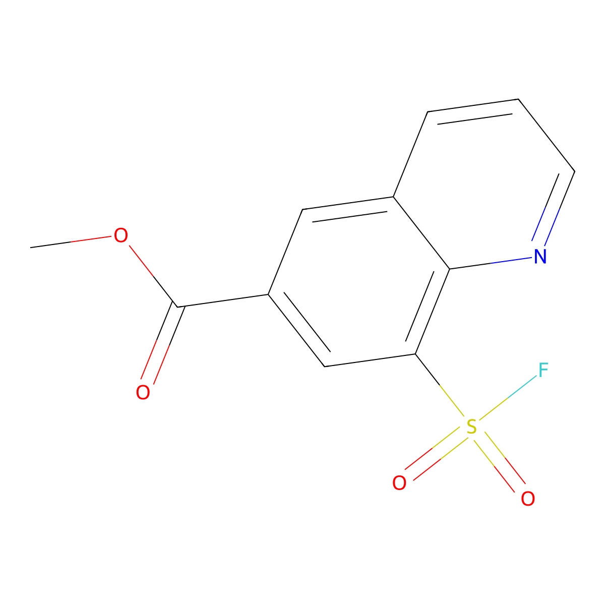 Methyl 8-(fluorosulfonyl)quinoline-6-carboxylate molecular structure, CAS 2138263-24-6