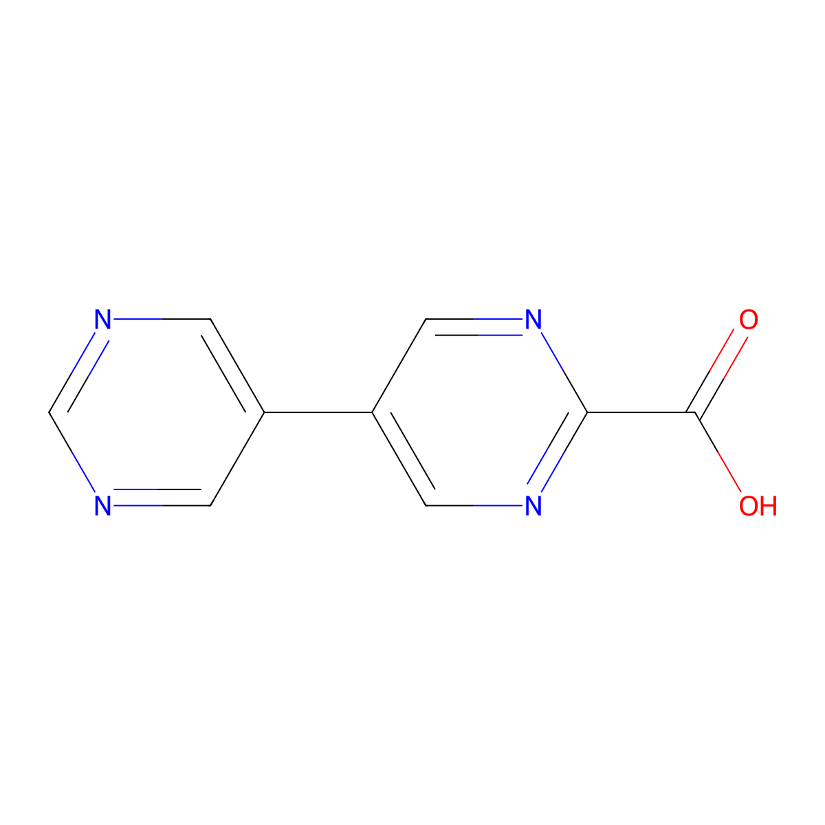 5-(Pyrimidin-5-yl)pyrimidine-2-carboxylic acid molecular structure, CAS 2138263-73-5
