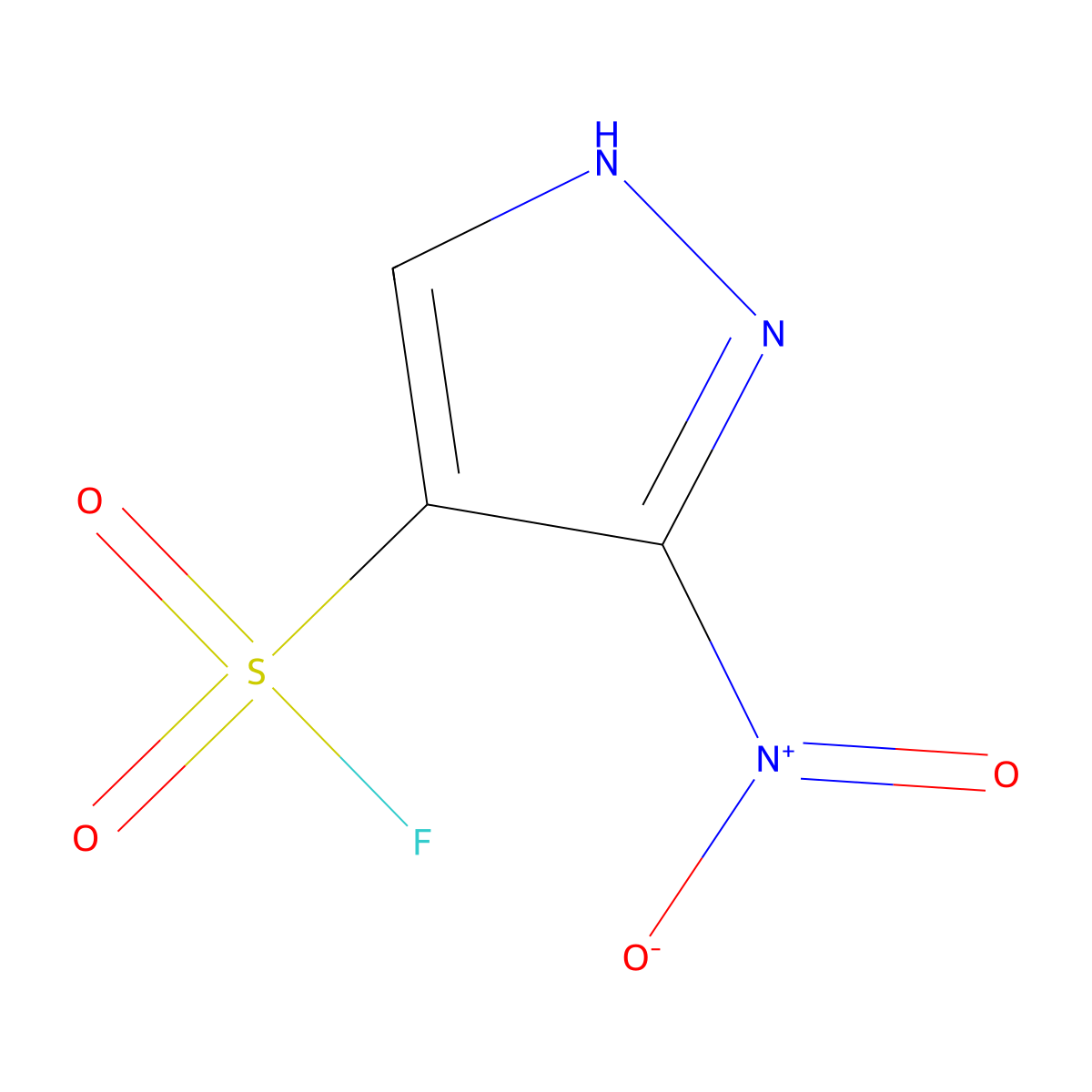 3-nitro-1H-pyrazole-4-sulfonyl fluoride molecular structure, CAS 2138264-16-9