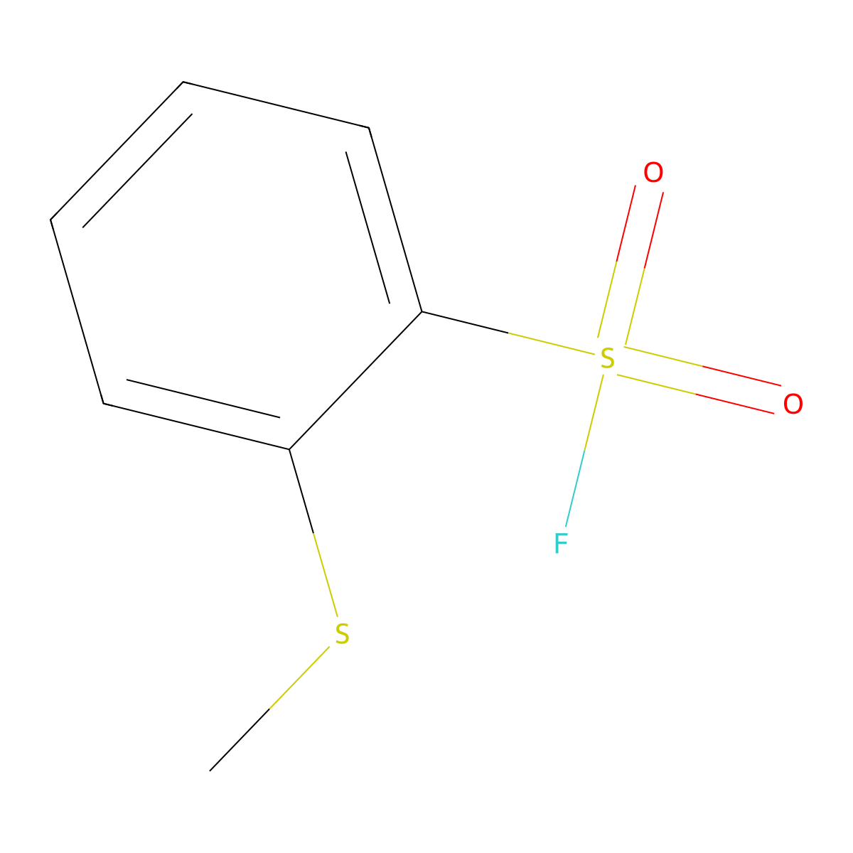 2-(Methylsulfanyl)benzene-1-sulfonyl fluoride molecular structure, CAS 2138264-21-6