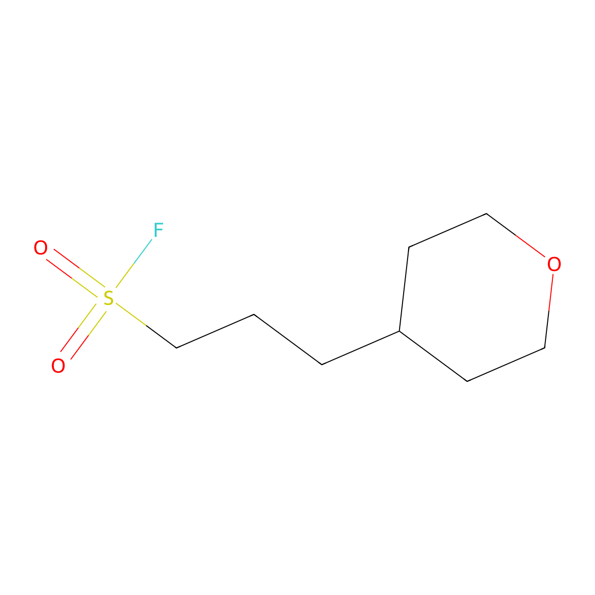 3-(Oxan-4-yl)propane-1-sulfonyl fluoride molecular structure, CAS 2138264-61-4