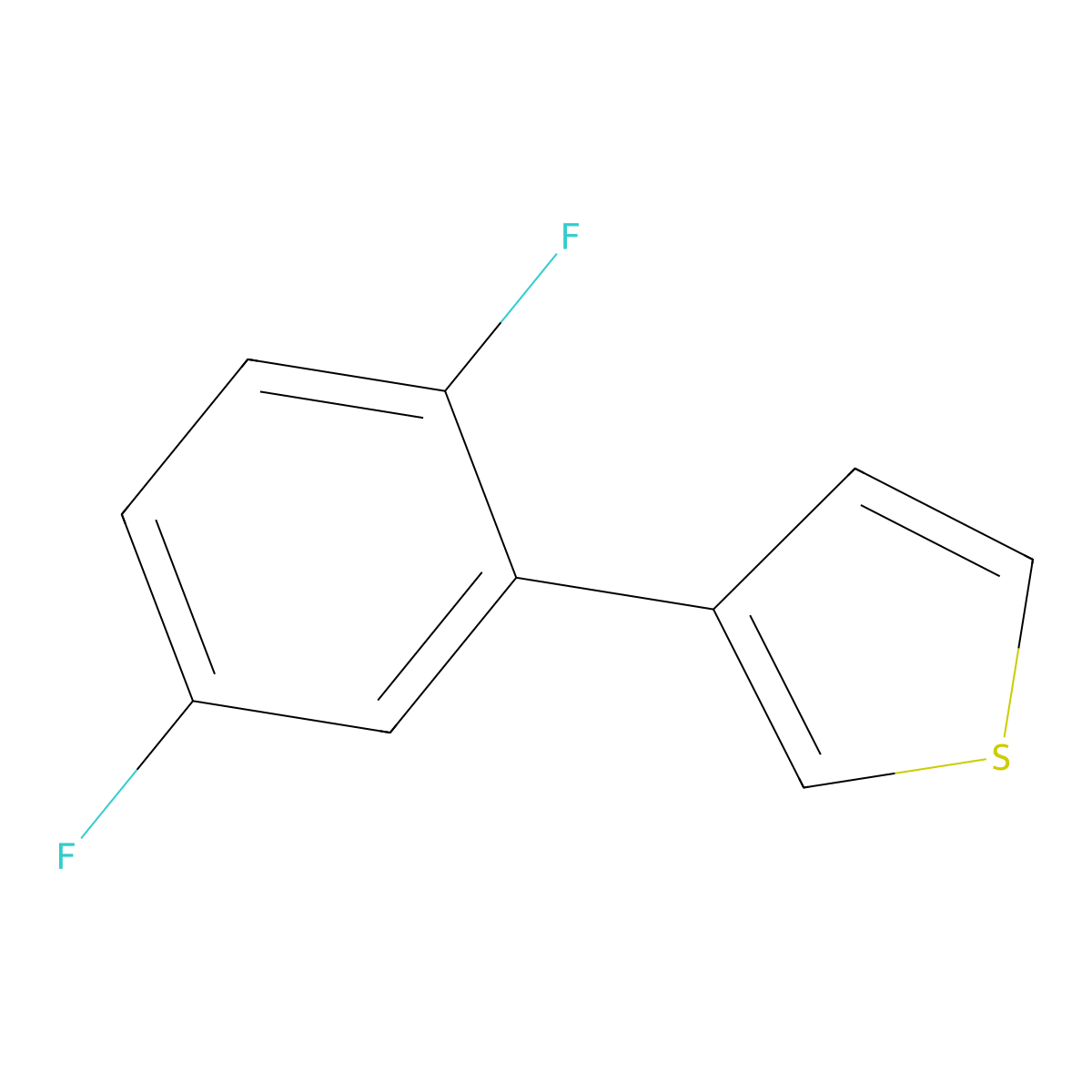 3-(2,5-Difluorophenyl)thiophene molecular structure, CAS 2138265-54-8