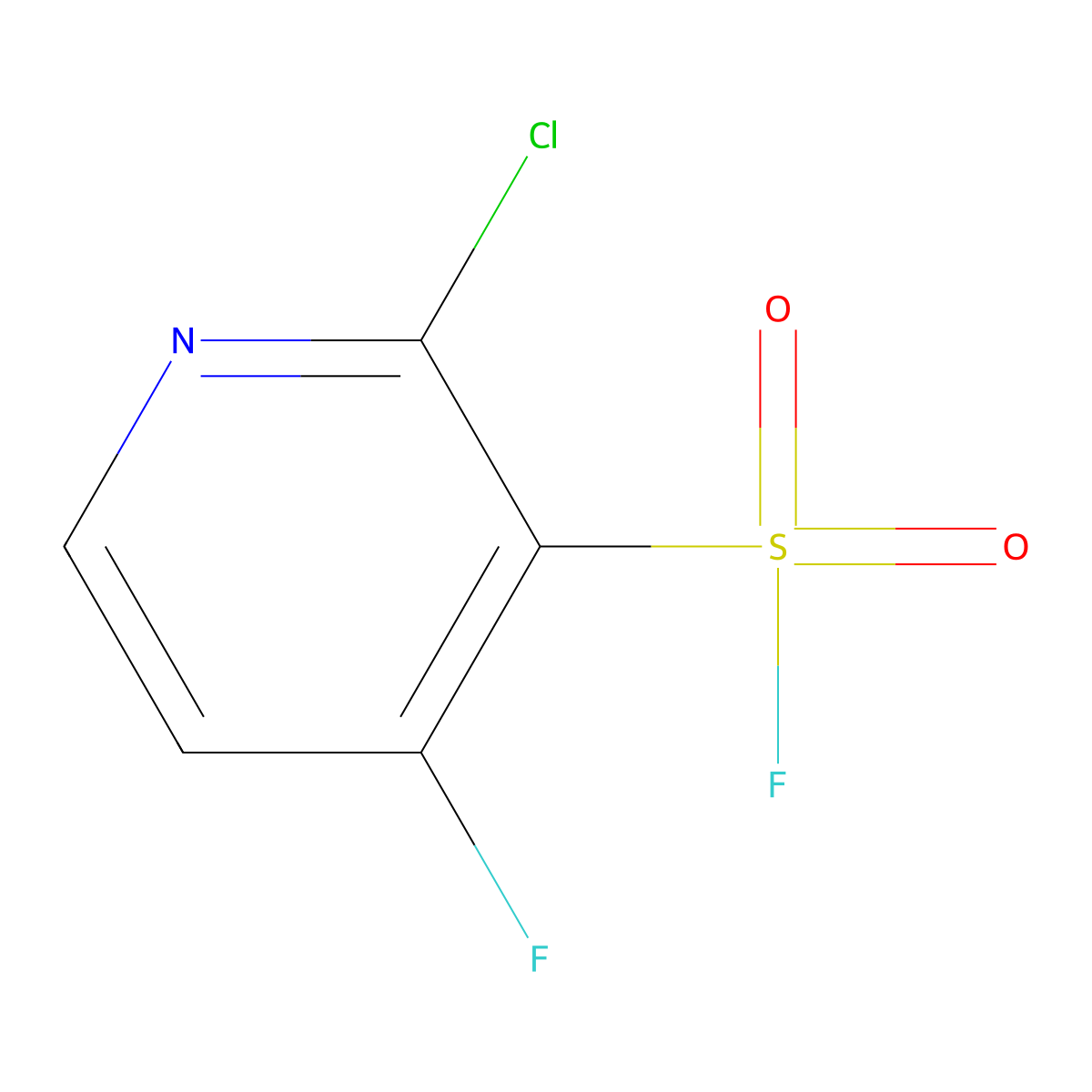 2-Chloro-4-fluoropyridine-3-sulfonyl fluoride molecular structure, CAS 2138265-80-0