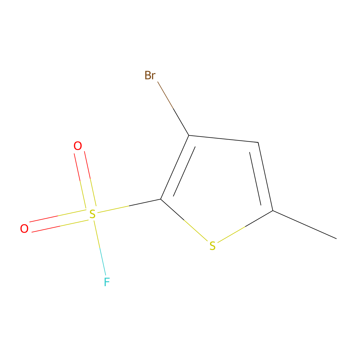 3-Bromo-5-methylthiophene-2-sulfonyl fluoride molecular structure, CAS 2138265-85-5