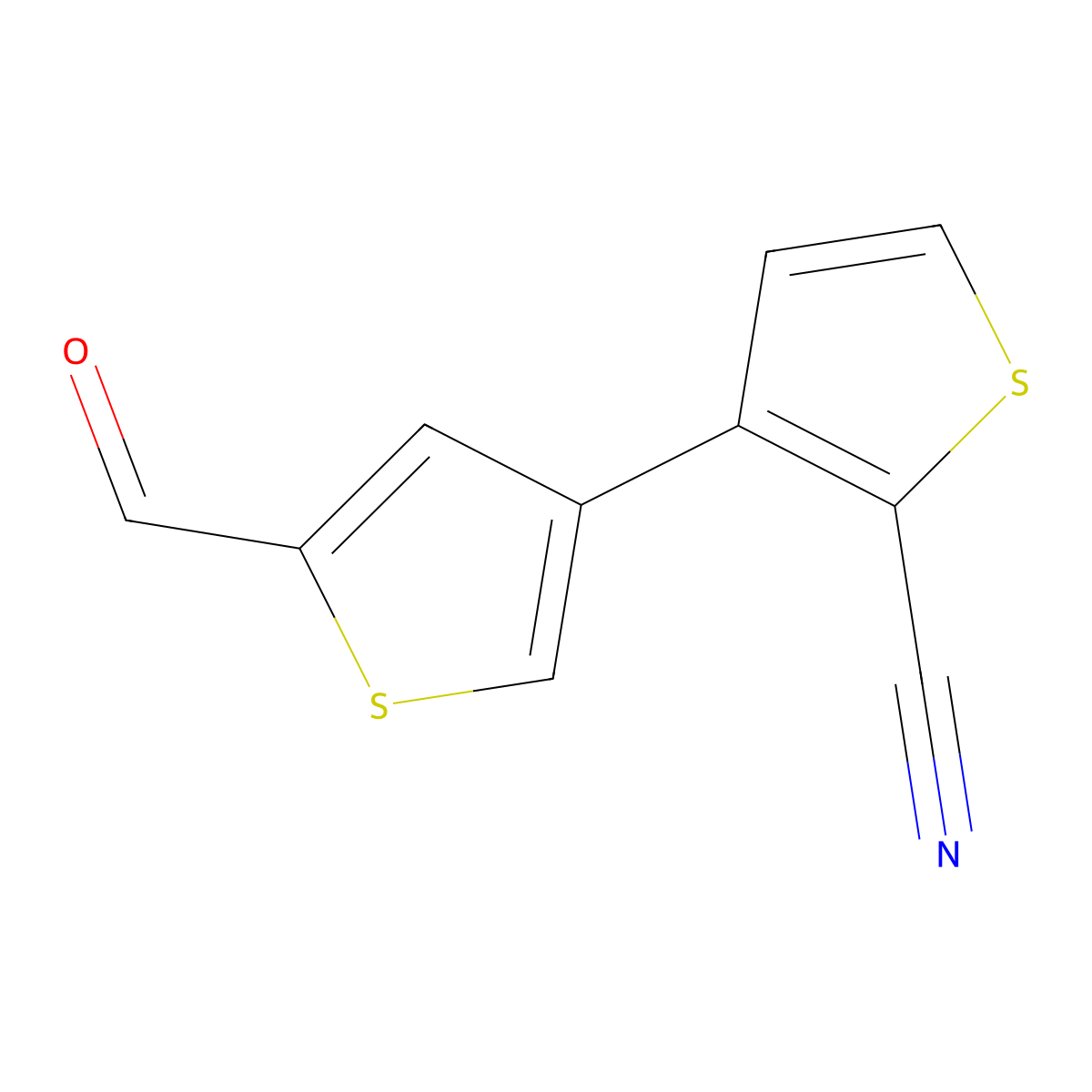 3-(5-Formylthiophen-3-yl)thiophene-2-carbonitrile molecular structure, CAS 2138267-03-3