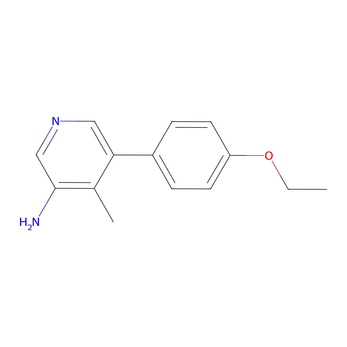 5-(4-Ethoxyphenyl)-4-methylpyridin-3-amine molecular structure, CAS 2138267-05-5
