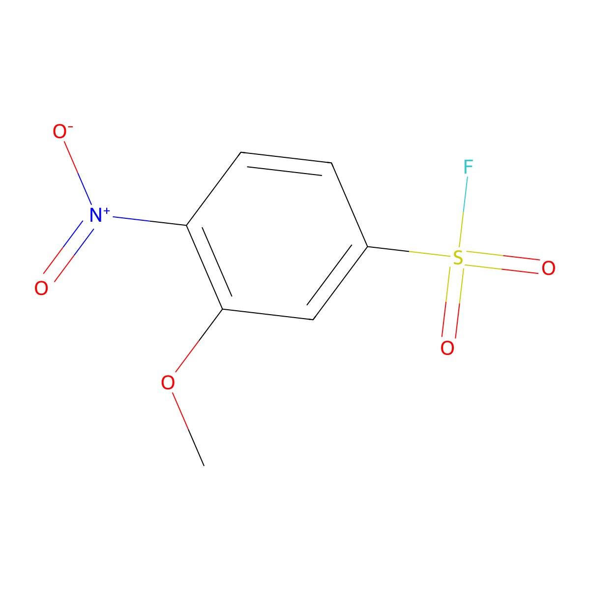 3-Methoxy-4-nitrobenzenesulfonyl fluoride molecular structure, CAS 2138270-06-9