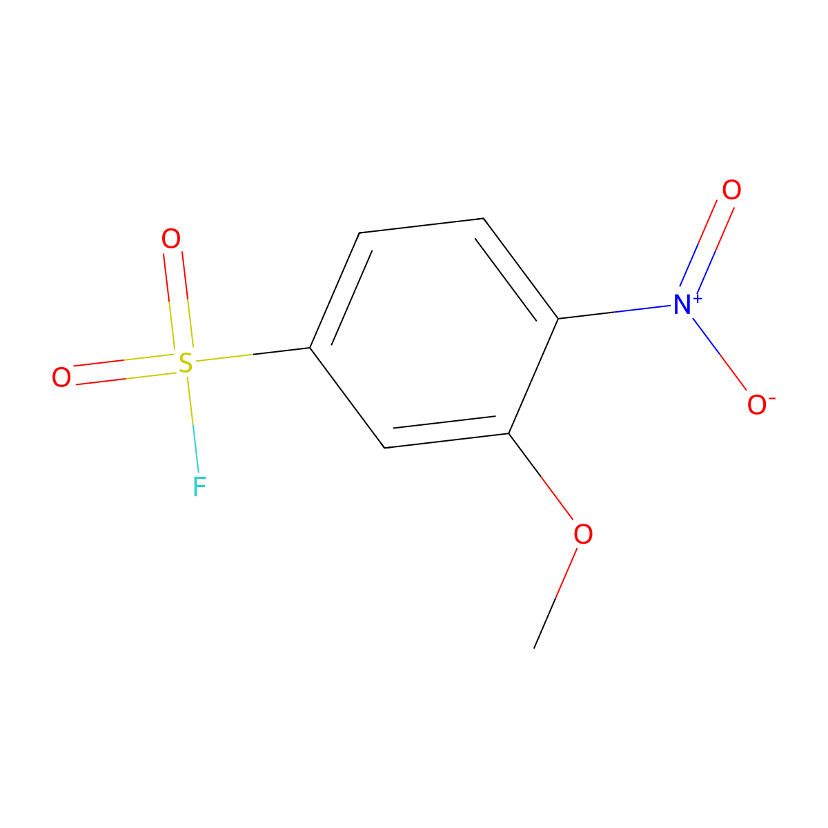 3-Methoxy-4-nitrobenzenesulfonyl fluoride molecular structure, CAS 2138270-06-9