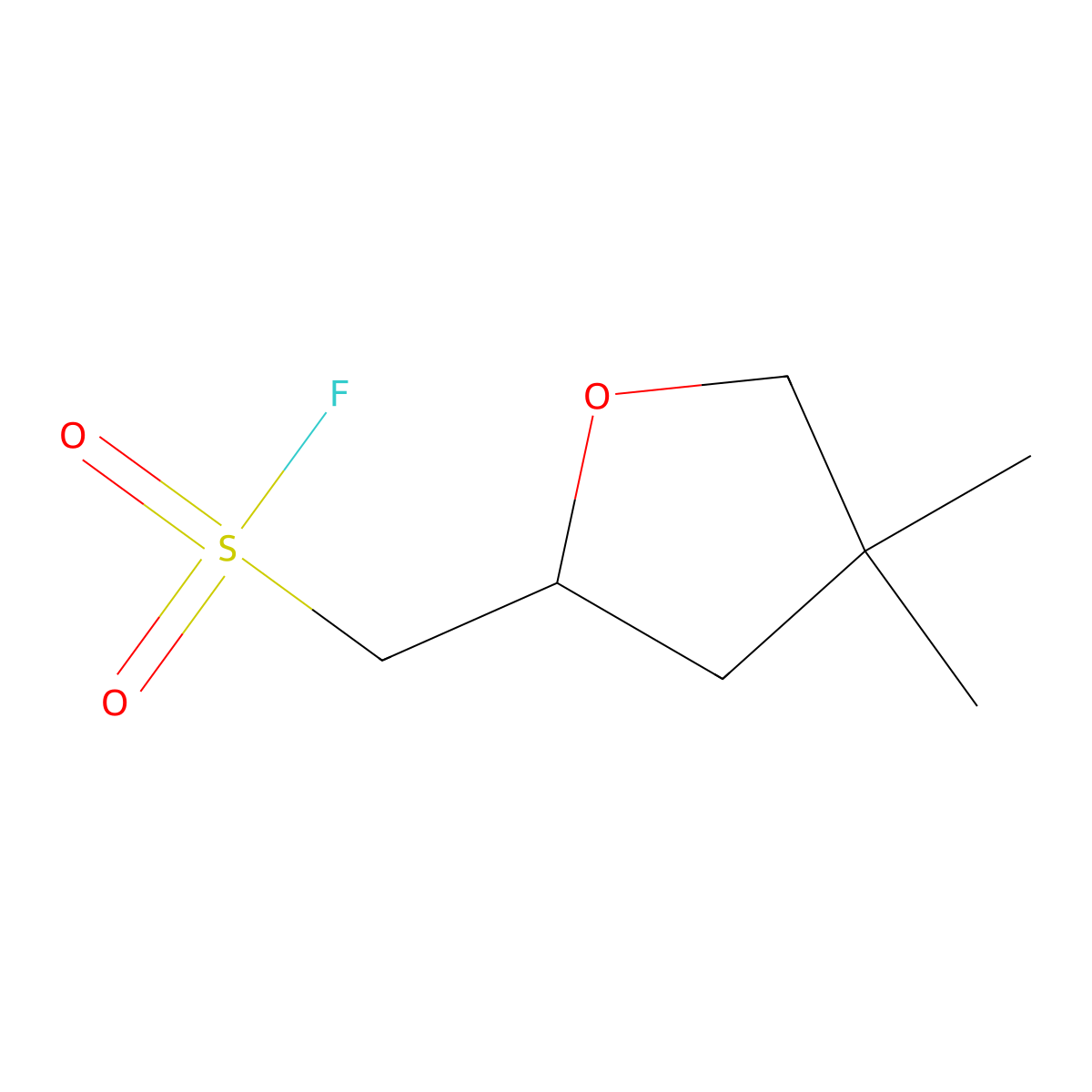(4,4-Dimethyloxolan-2-yl)methanesulfonyl fluoride molecular structure, CAS 2138270-47-8