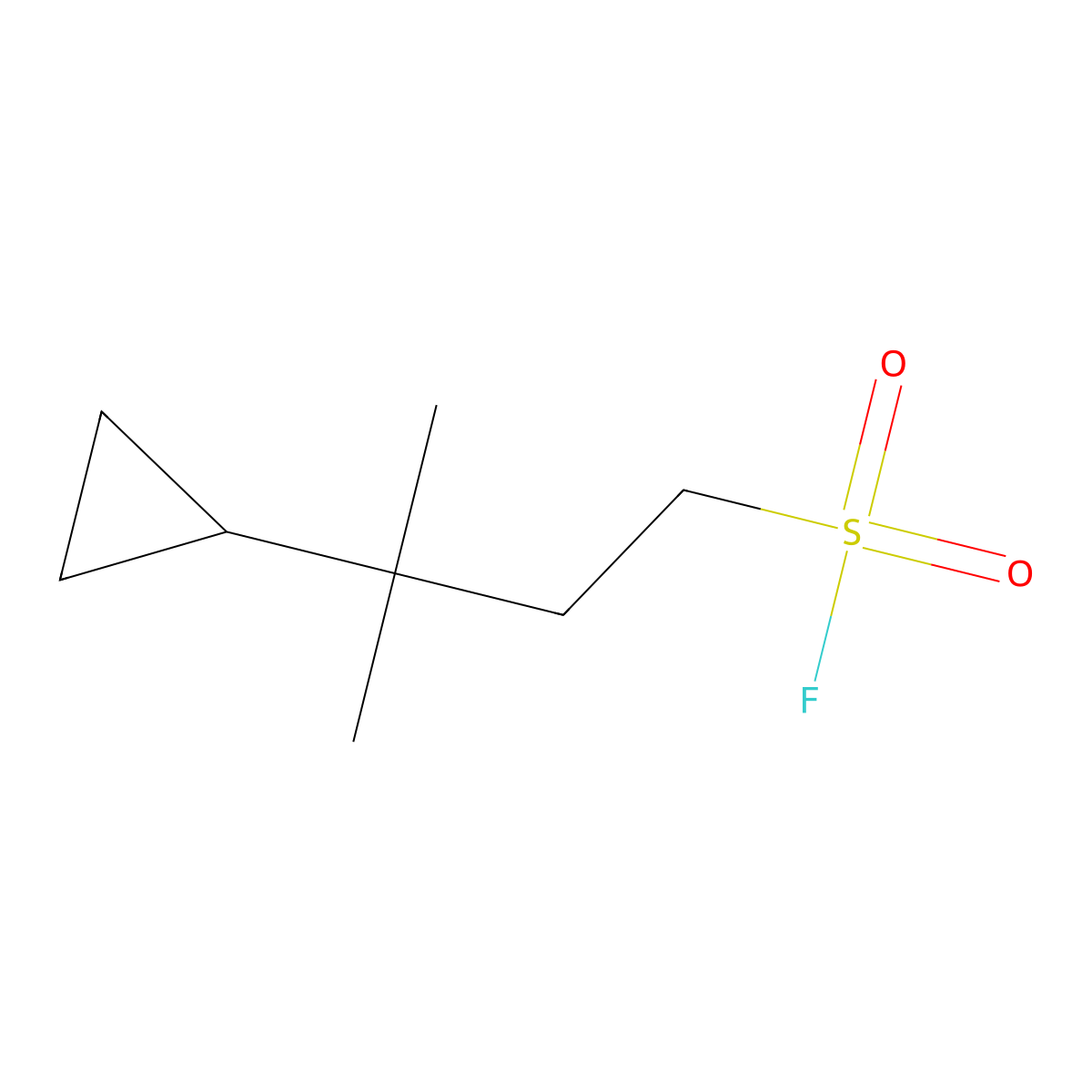 3-Cyclopropyl-3-methylbutane-1-sulfonyl fluoride molecular structure, CAS 2138270-55-8
