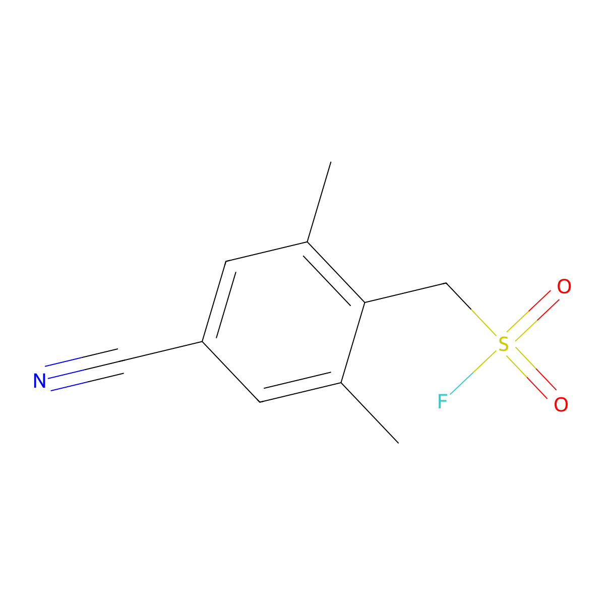 (4-Cyano-2,6-dimethylphenyl)methanesulfonyl fluoride molecular structure, CAS 2138270-60-5