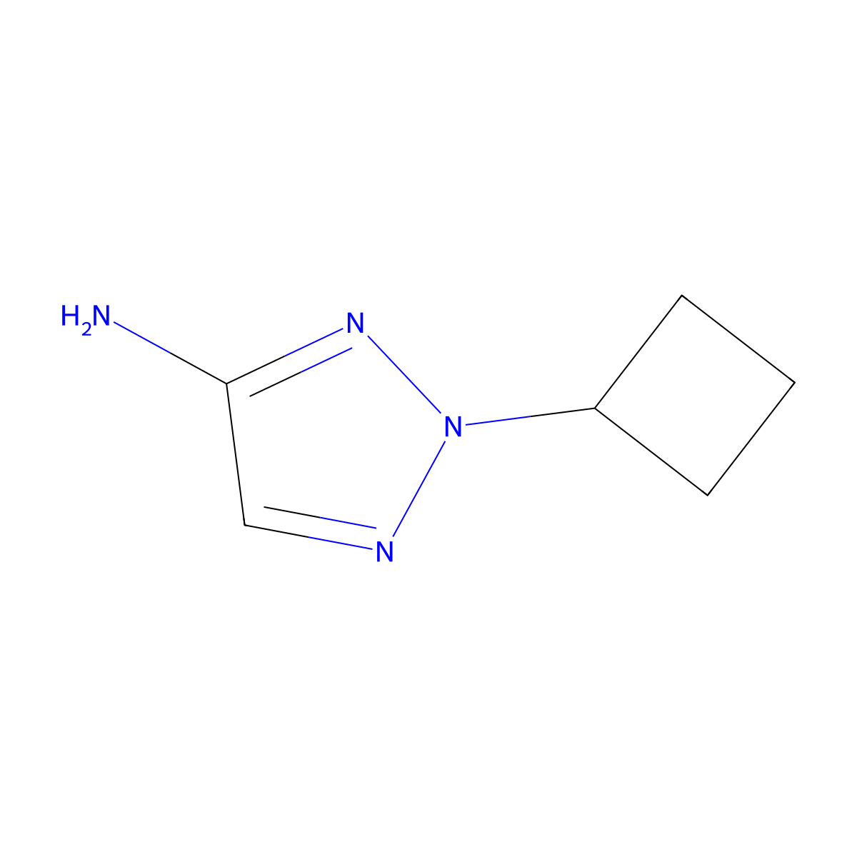 2-cyclobutyl-2H-1,2,3-triazol-4-amine molecular structure, CAS 2138270-91-2