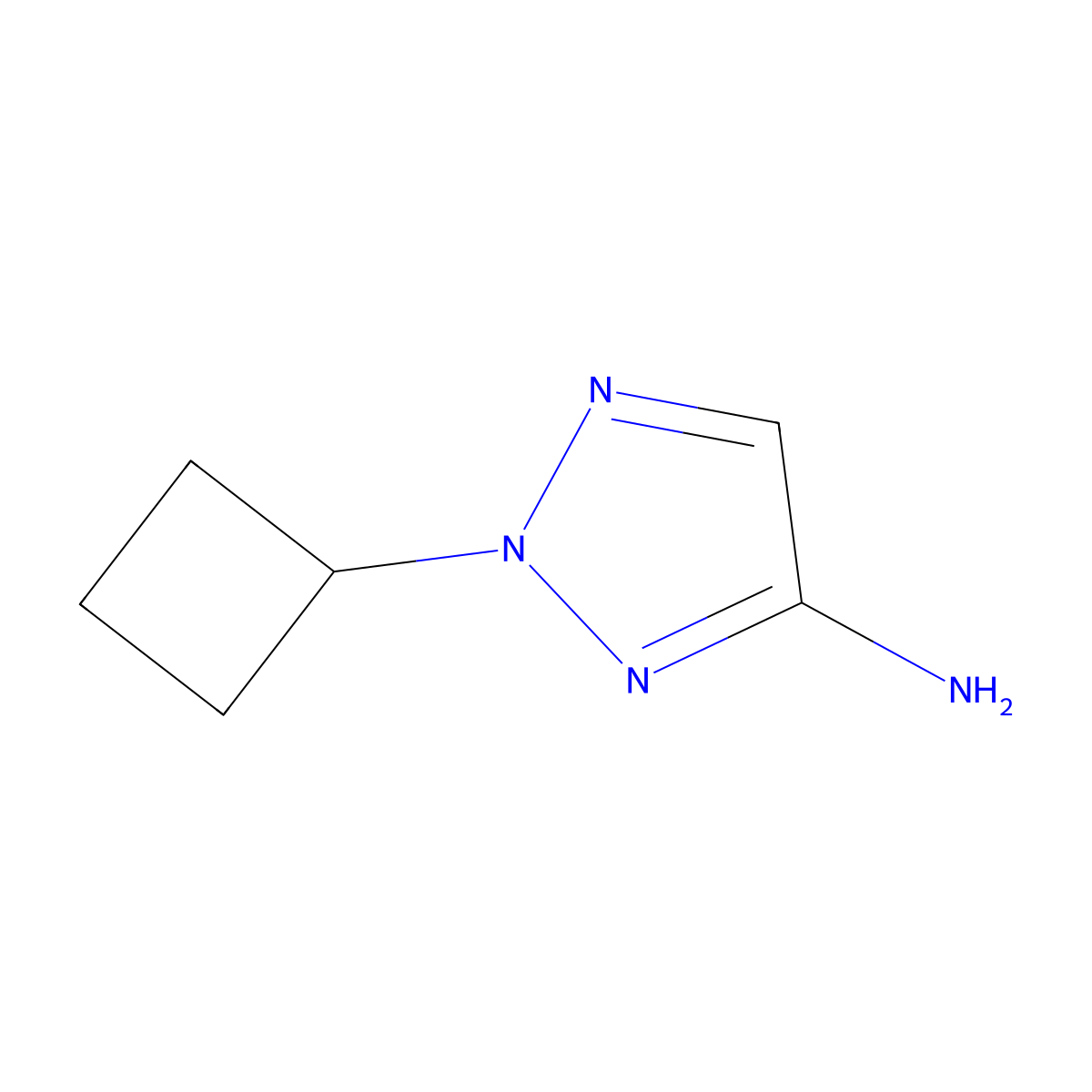 2-cyclobutyl-2H-1,2,3-triazol-4-amine molecular structure, CAS 2138270-91-2