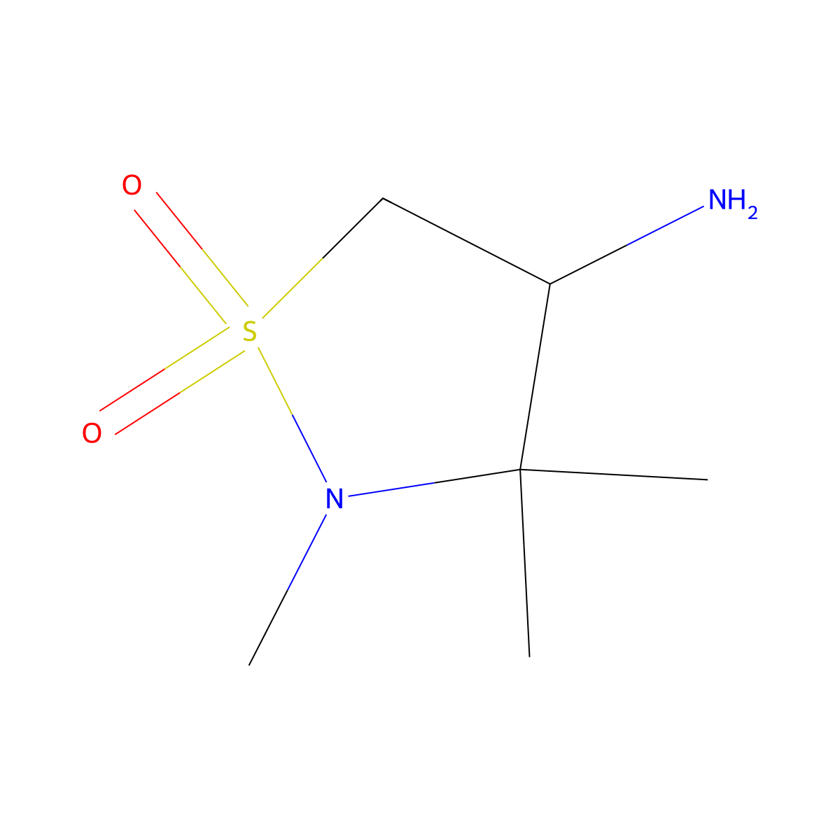 4-Amino-2,3,3-trimethyl-1lambda6,2-thiazolidine-1,1-dione molecular structure, CAS 2138271-48-2