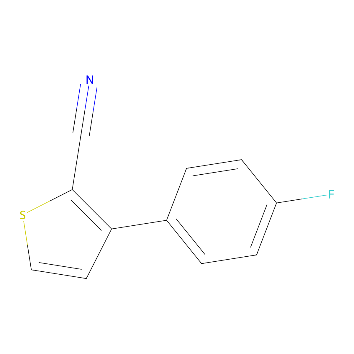 3-(4-Fluorophenyl)thiophene-2-carbonitrile molecular structure, CAS 2138271-78-8