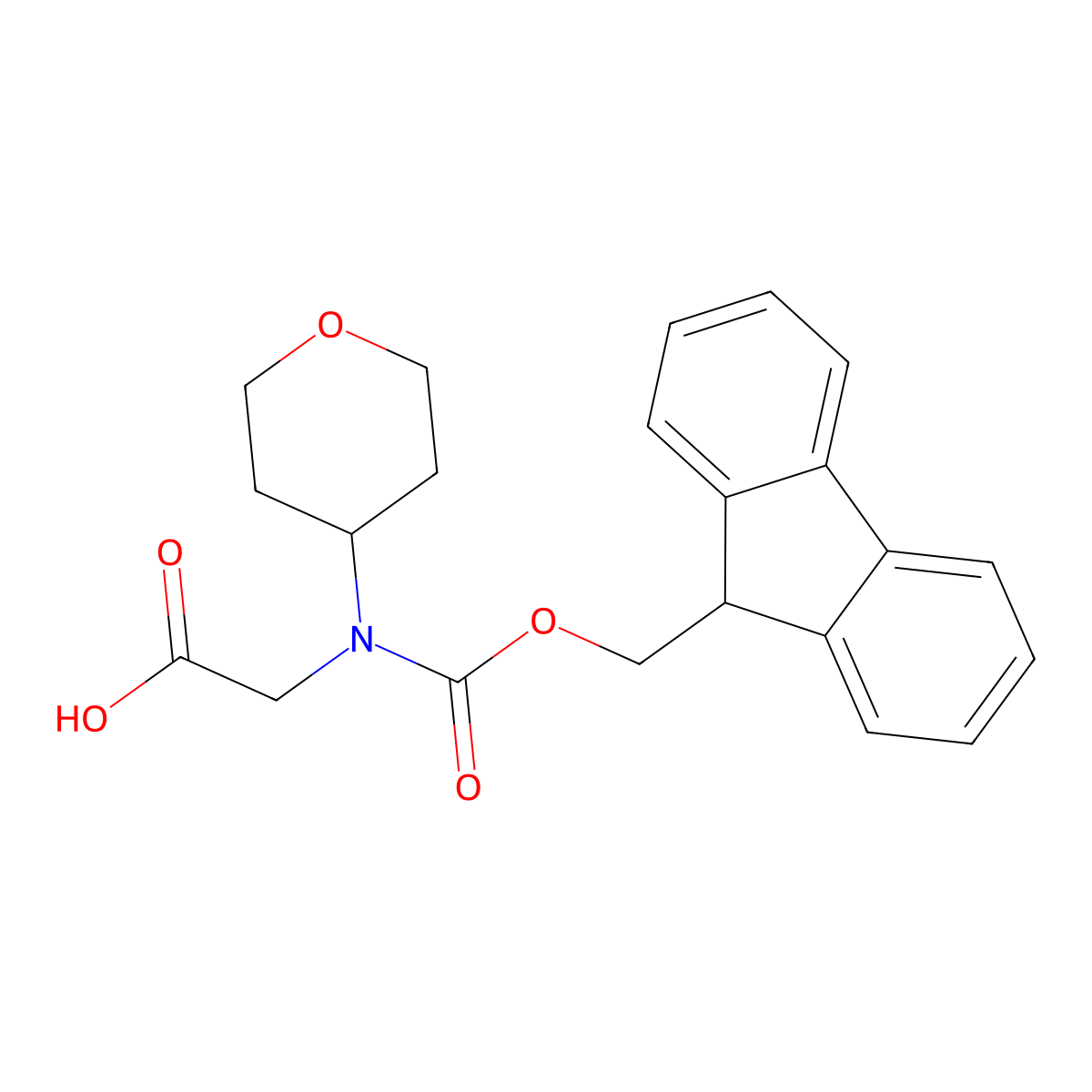 2-({[(9H-fluoren-9-yl)methoxy]carbonyl}(oxan-4-yl)amino)acetic acid molecular structure, CAS 2138272-09-8