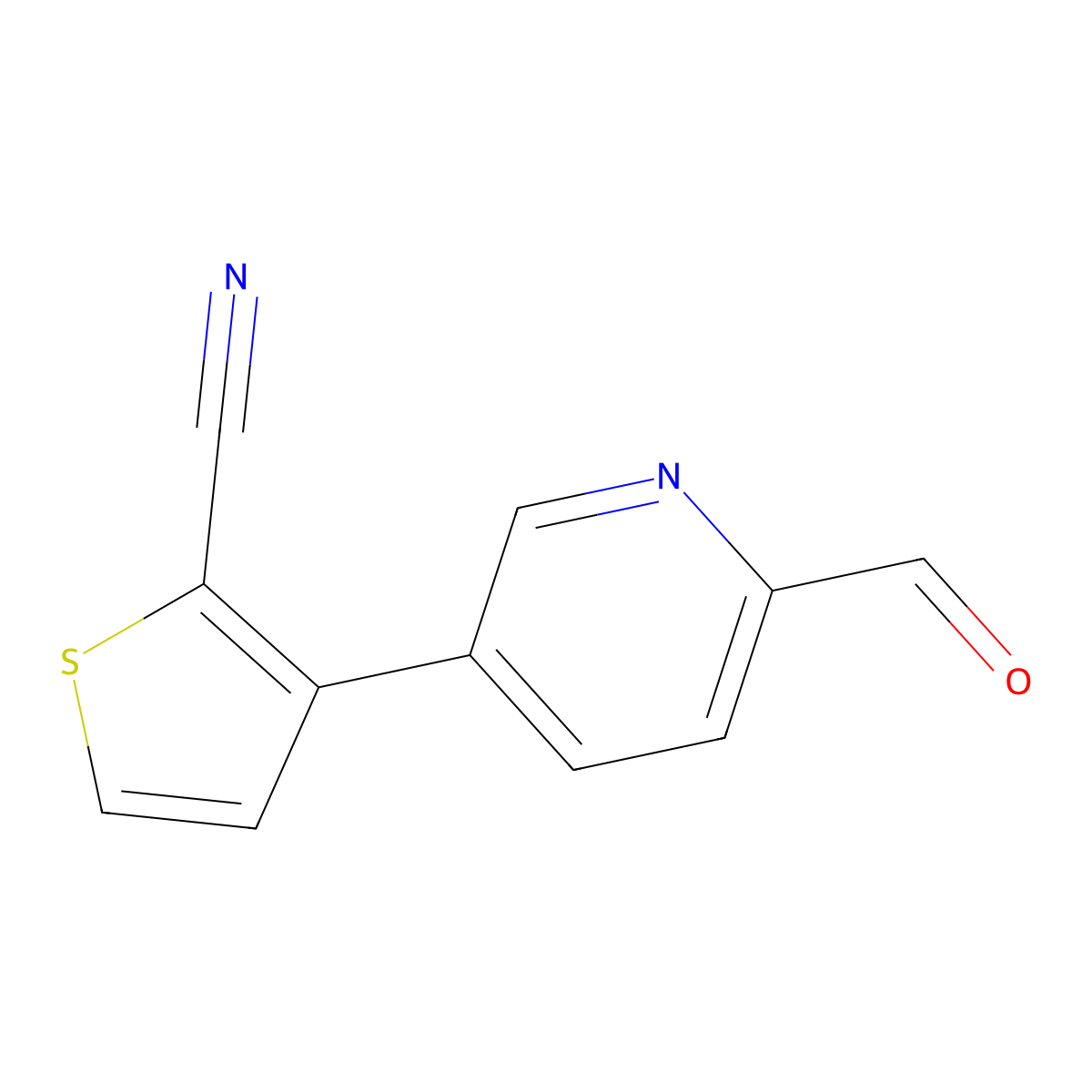 3-(6-Formylpyridin-3-yl)thiophene-2-carbonitrile molecular structure, CAS 2138272-10-1