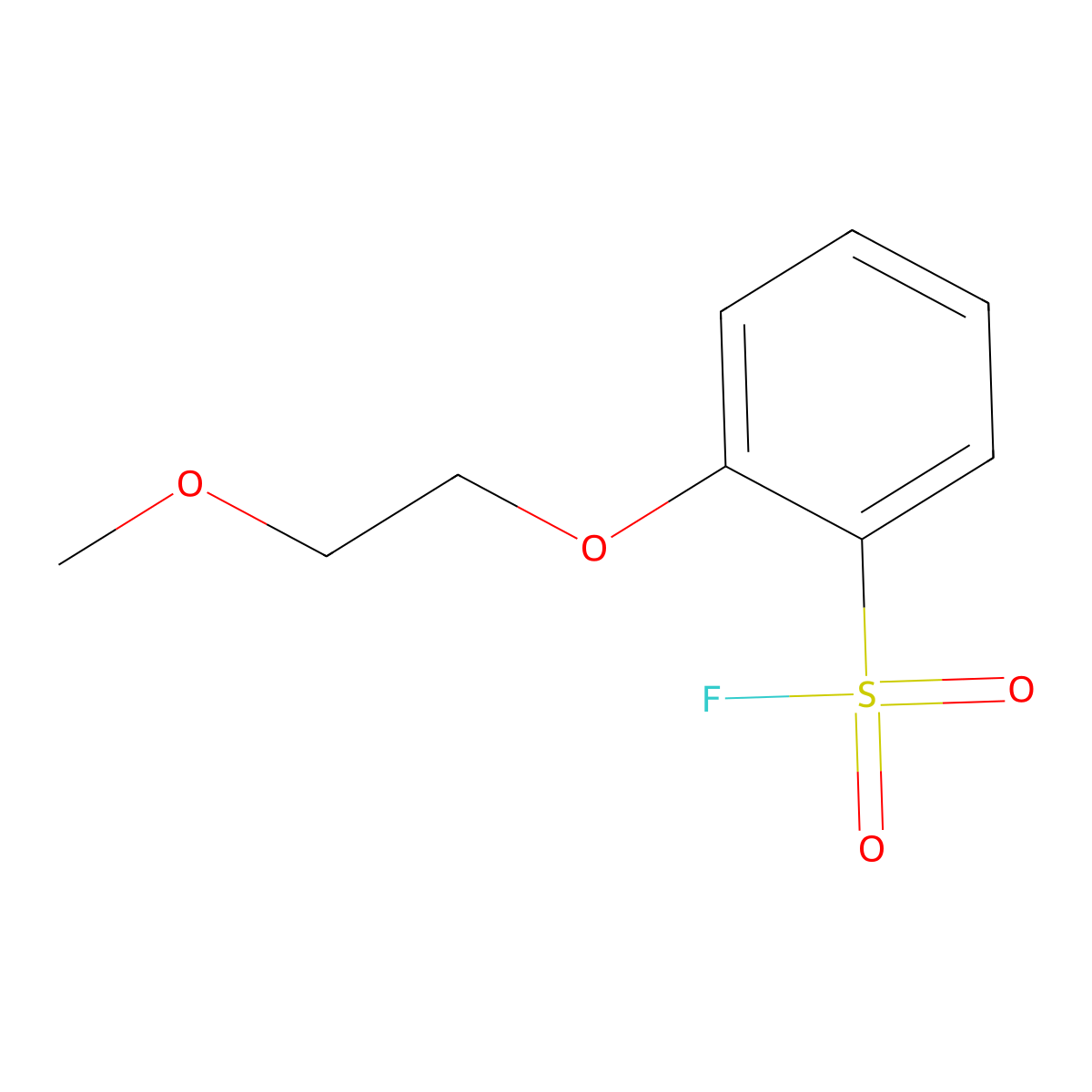 2-(2-Methoxyethoxy)benzene-1-sulfonyl fluoride molecular structure, CAS 2138272-38-3