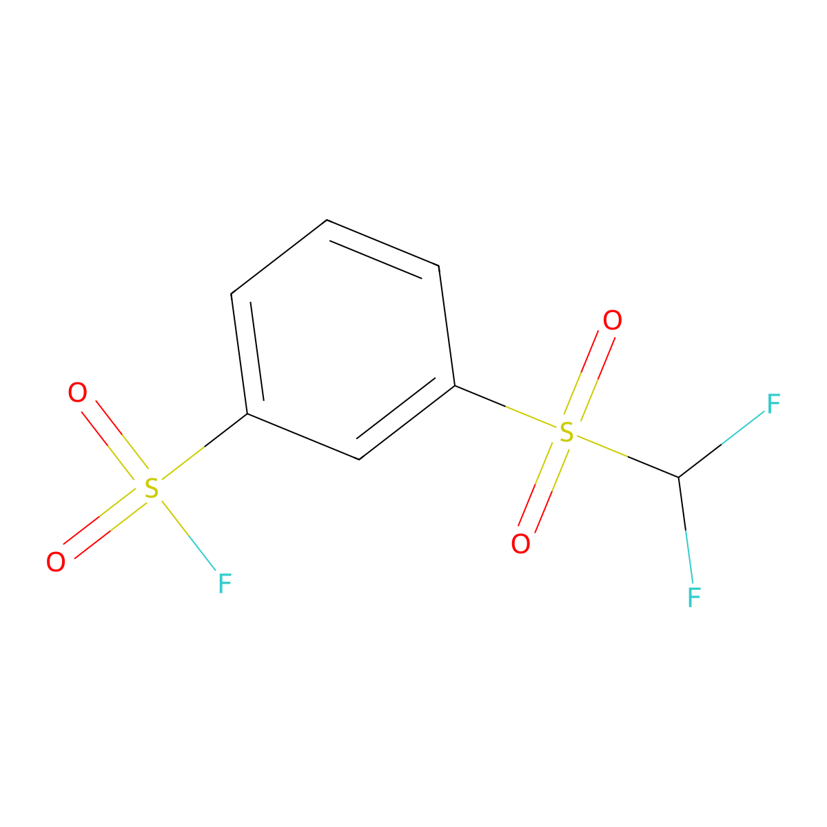 3-Difluoromethanesulfonylbenzene-1-sulfonyl fluoride molecular structure, CAS 2138272-60-1