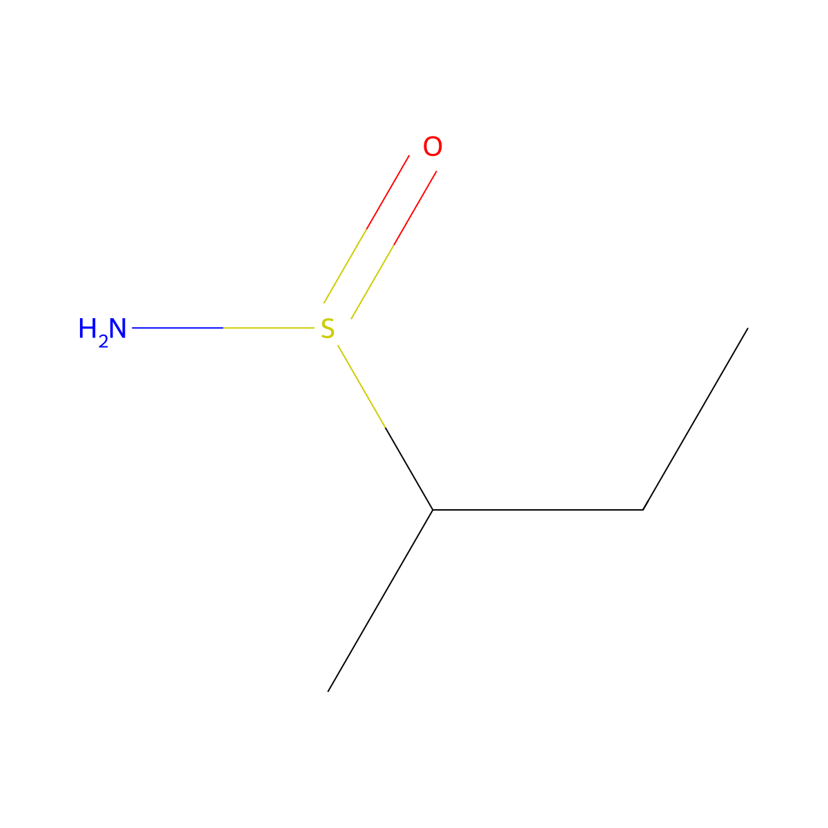 Butane-2-sulfinamide molecular structure, CAS 2138272-72-5