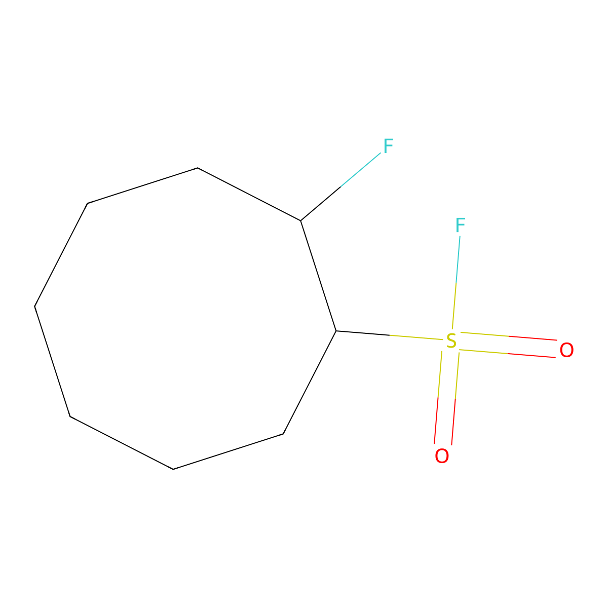 2-Fluorocyclooctane-1-sulfonyl fluoride molecular structure, CAS 2138274-03-8