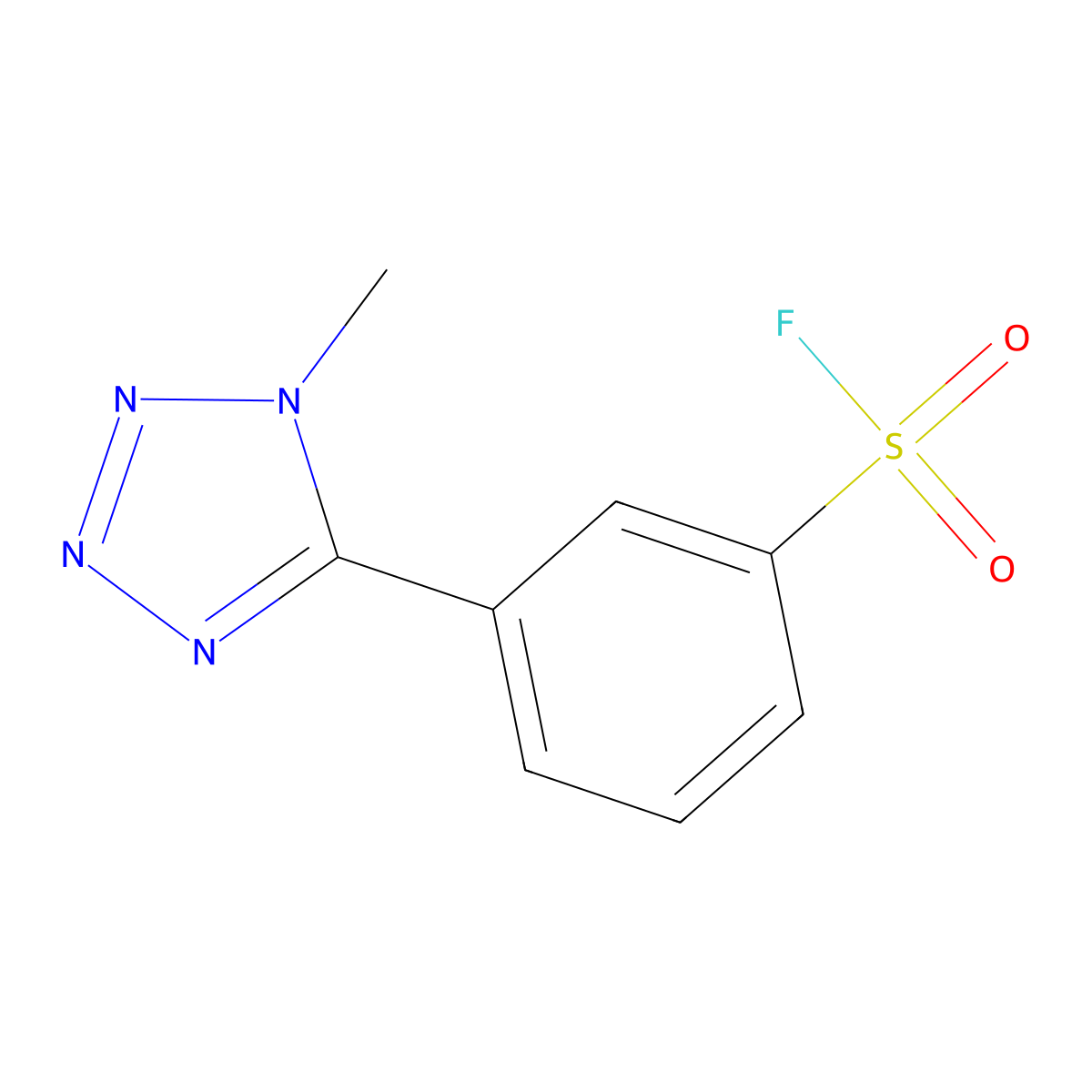 3-(1-methyl-1H-1,2,3,4-tetrazol-5-yl)benzene-1-sulfonyl fluoride molecular structure, CAS 2138274-16-3