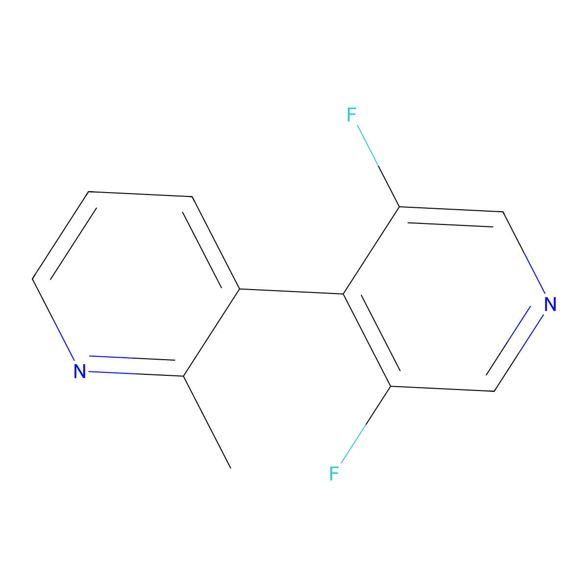 3,5-Difluoro-4-(2-methylpyridin-3-yl)pyridine molecular structure, CAS 2138277-02-6