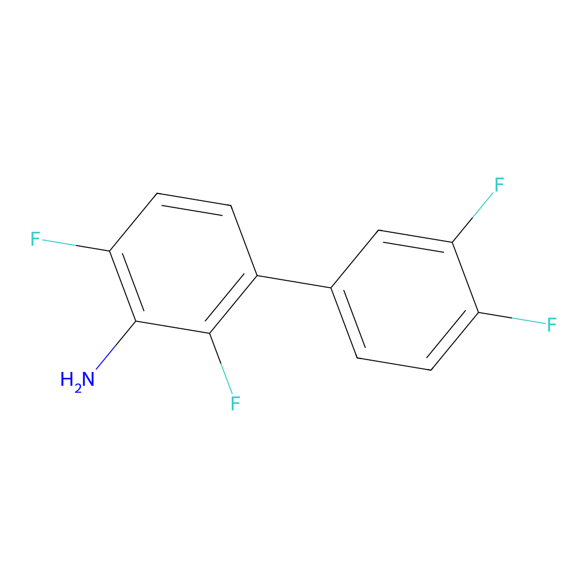 3-(3,4-Difluorophenyl)-2,6-difluoroaniline molecular structure, CAS 2138277-26-4